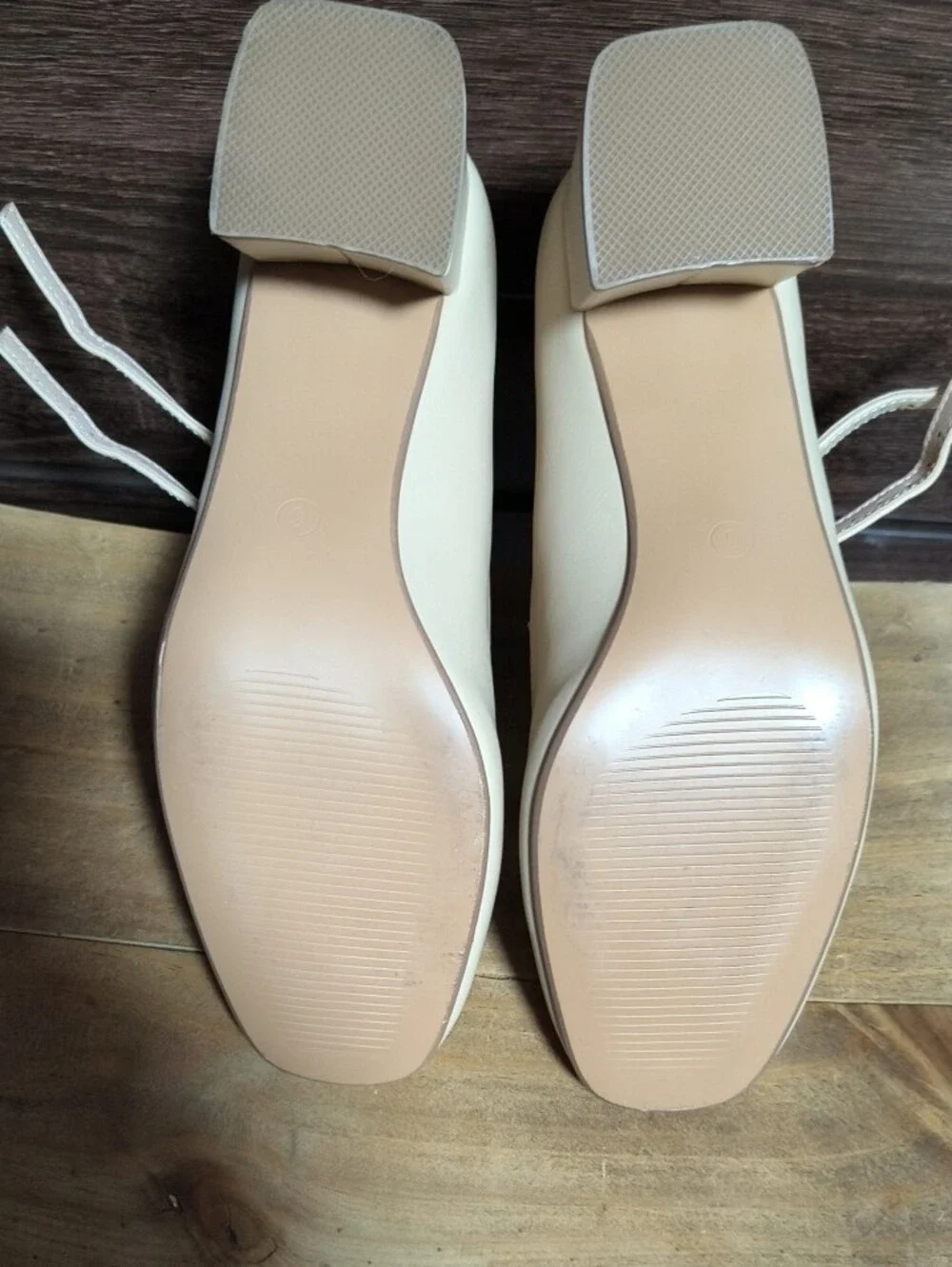 Cream Double-Strap Mary Jane Pumps - Women's